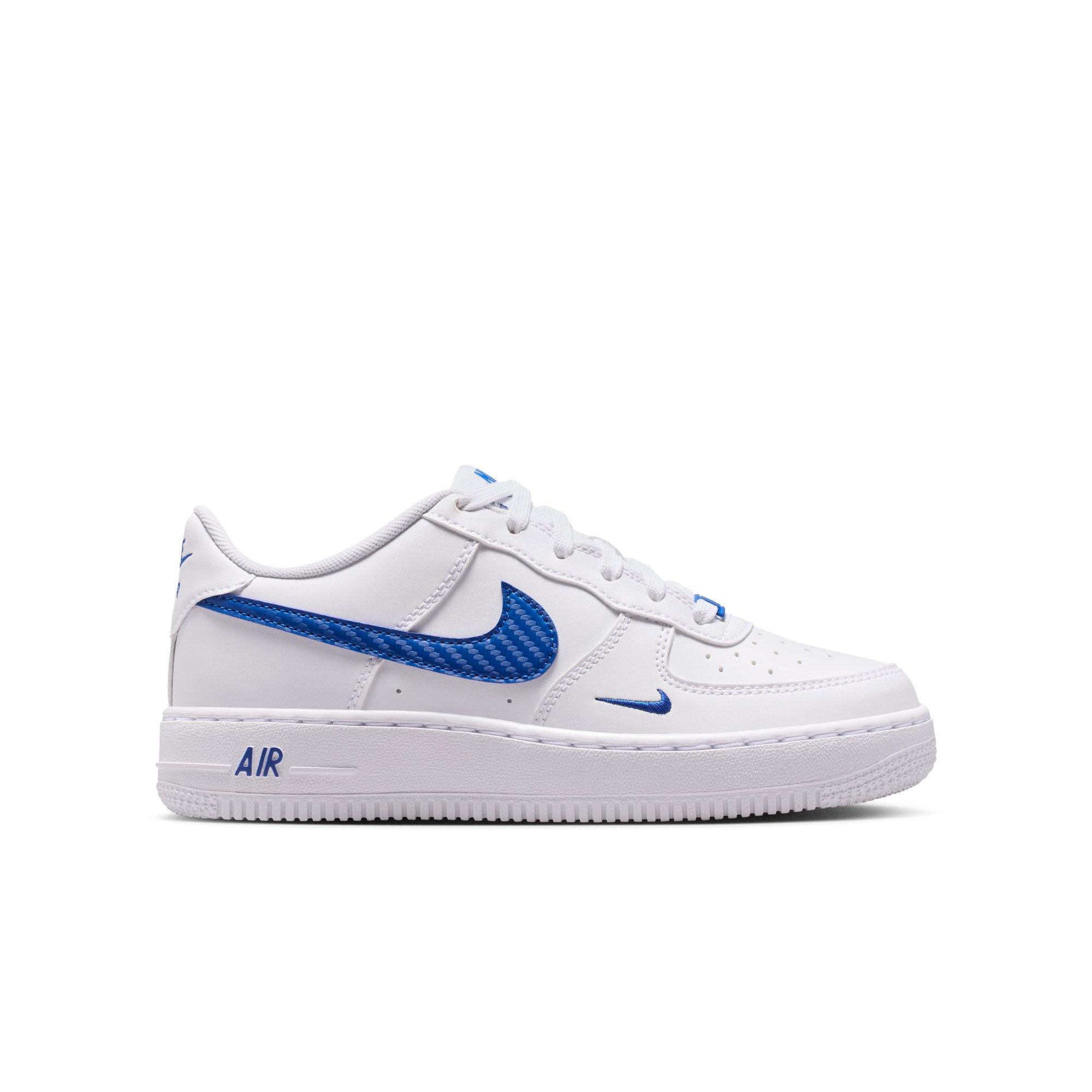 Nike Air Force 1 Tech Essential "White/Game Royal" Grade School Boys' Shoe - WHITE/ROYAL